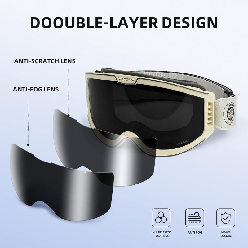 VOZAPOW Photochromic Motorcycle Goggles Anti Fog, OTG Dirt Bike Motocross Goggles UV Protection for Men Women MX Accessories - Image 4